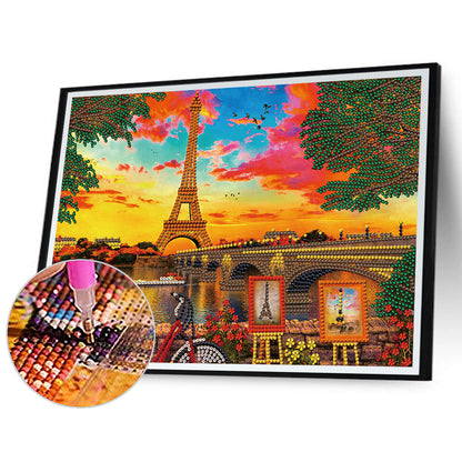 Eiffel Tower - Special Shaped Drill Diamond Painting 40*30CM