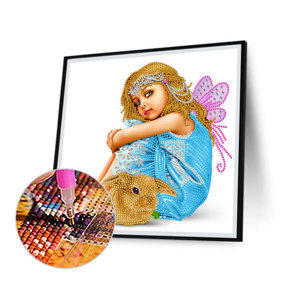 Cute Girl - Special Shaped Drill Diamond Painting 30*30CM