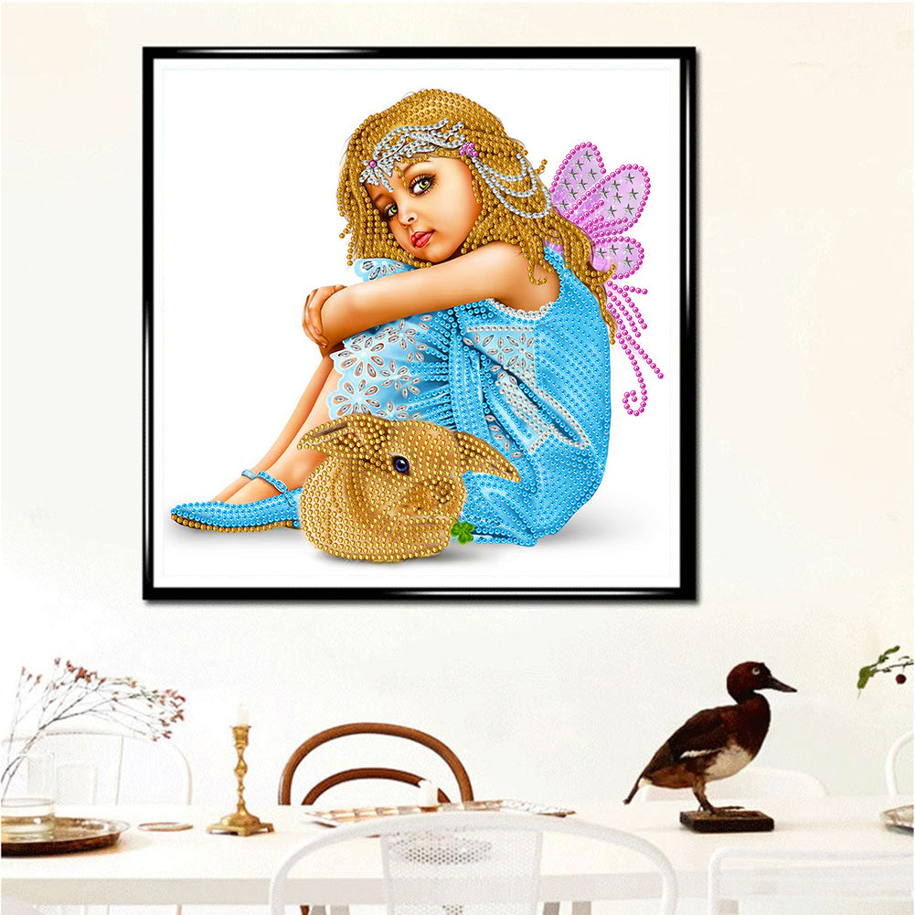 Cute Girl - Special Shaped Drill Diamond Painting 30*30CM