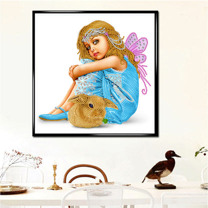 Cute Girl - Special Shaped Drill Diamond Painting 30*30CM