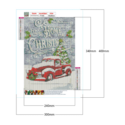 Christmas Car - Full Square Drill Diamond Painting 30*40CM