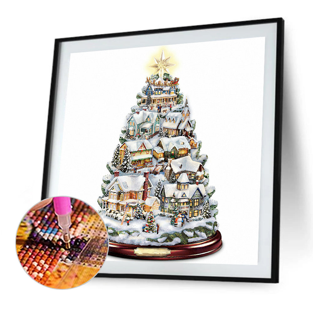 Christmas Tree - Full Round Drill Diamond Painting 30*30CM