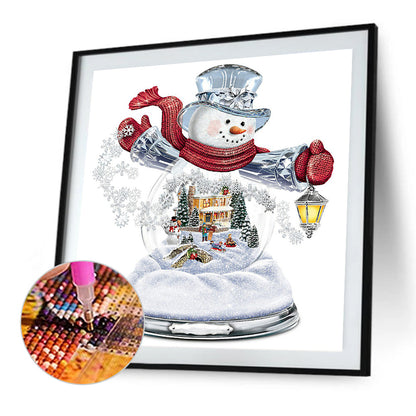 Christmas Snowman - Full Round Drill Diamond Painting 30*30CM