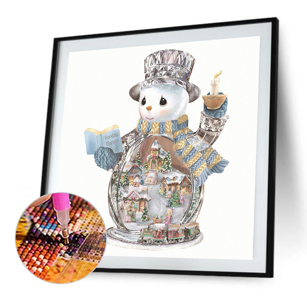 Christmas Snowman - Full Round Drill Diamond Painting 30*30CM