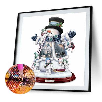 Christmas Snowman - Full Round Drill Diamond Painting 30*30CM