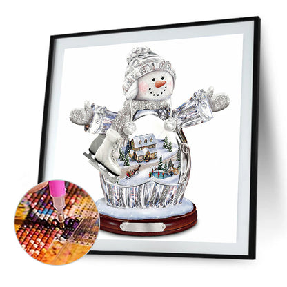 Christmas Snowman - Full Round Drill Diamond Painting 30*30CM