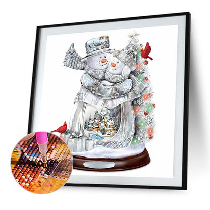 Christmas Snowman - Full Round Drill Diamond Painting 30*30CM