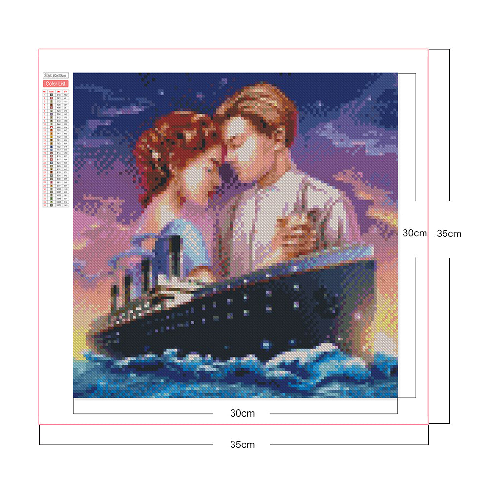 Titanic - Jack And Rose - Full Square Drill Diamond Painting 30*30CM