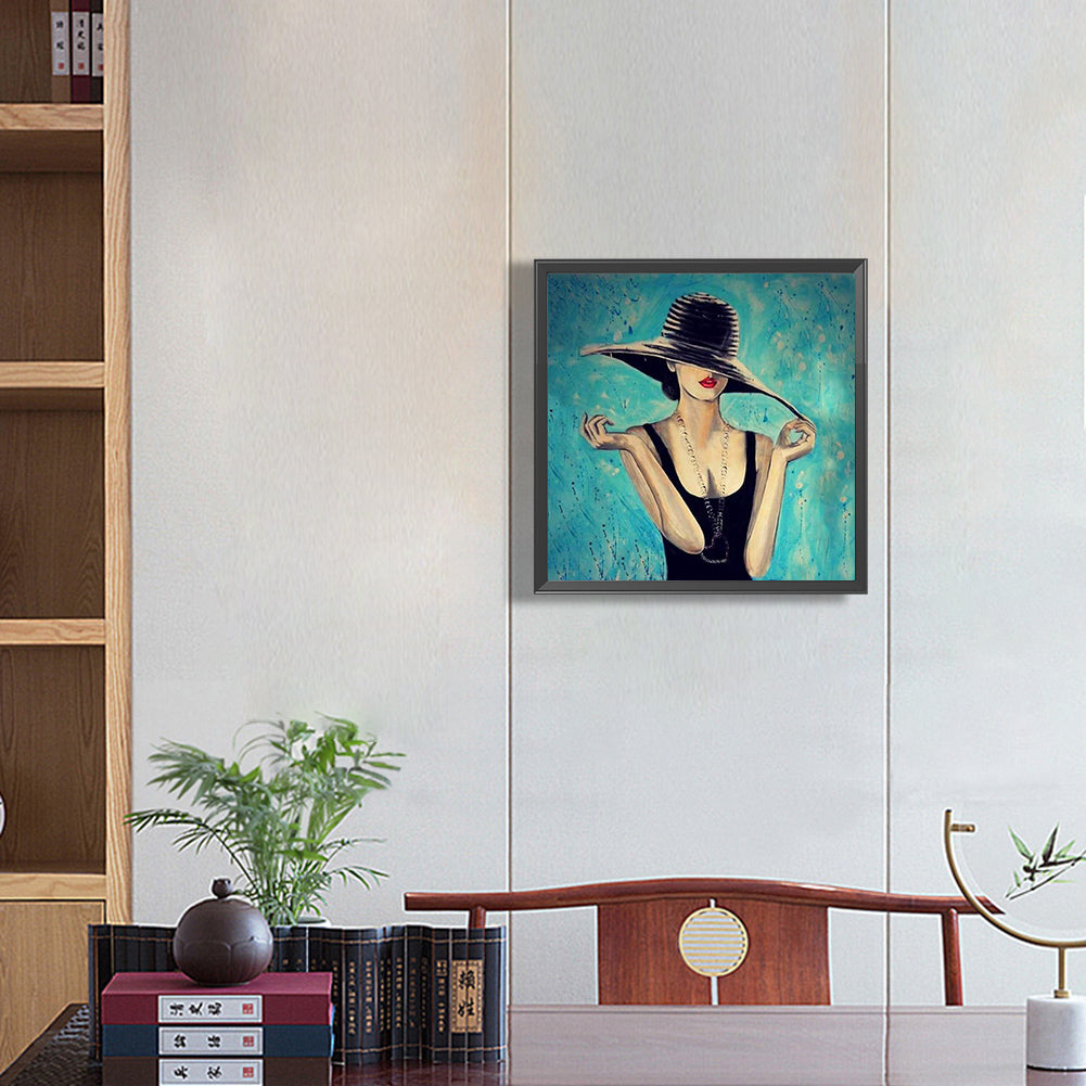 Temperament Woman - Full Round Drill Diamond Painting 30*30CM