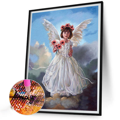 Angel Little Girl - Full Round Drill Diamond Painting 30*40CM