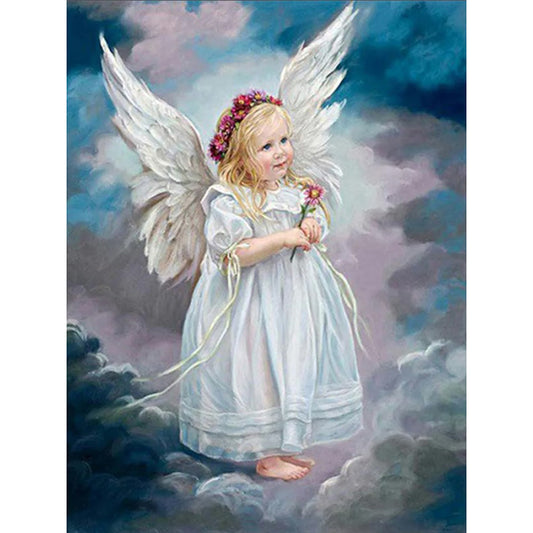 Angel Little Girl - Full Round Drill Diamond Painting 30*40CM