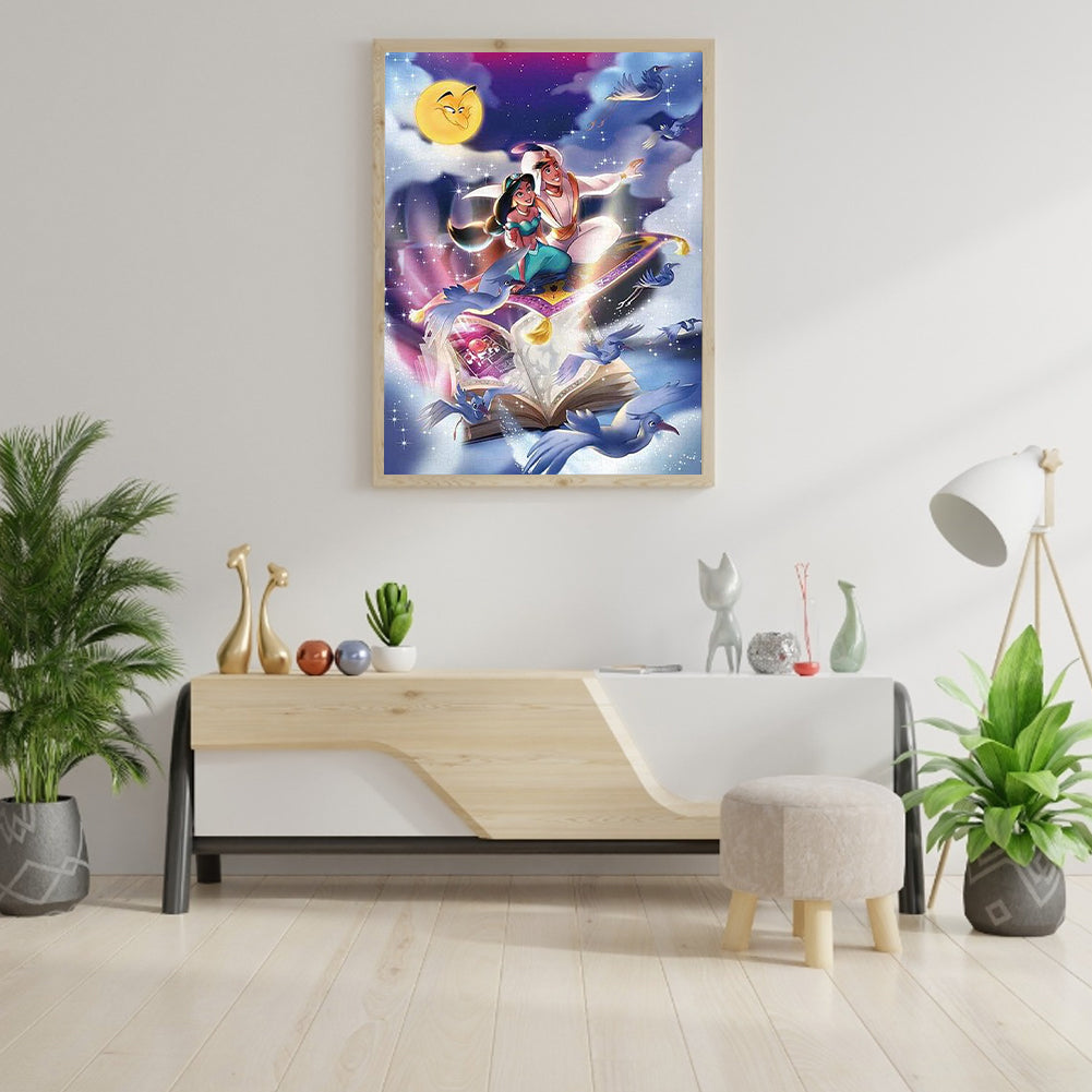 Disney Aladdin And Princess Jasmine - Full Round Drill Diamond Painting 30*40CM