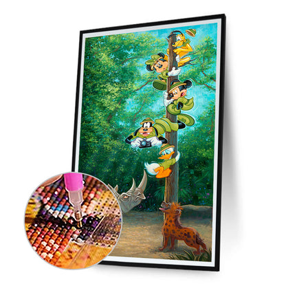 Mickey Donald Goofy The Three Musketeers - Full Round Drill Diamond Painting 30*60CM