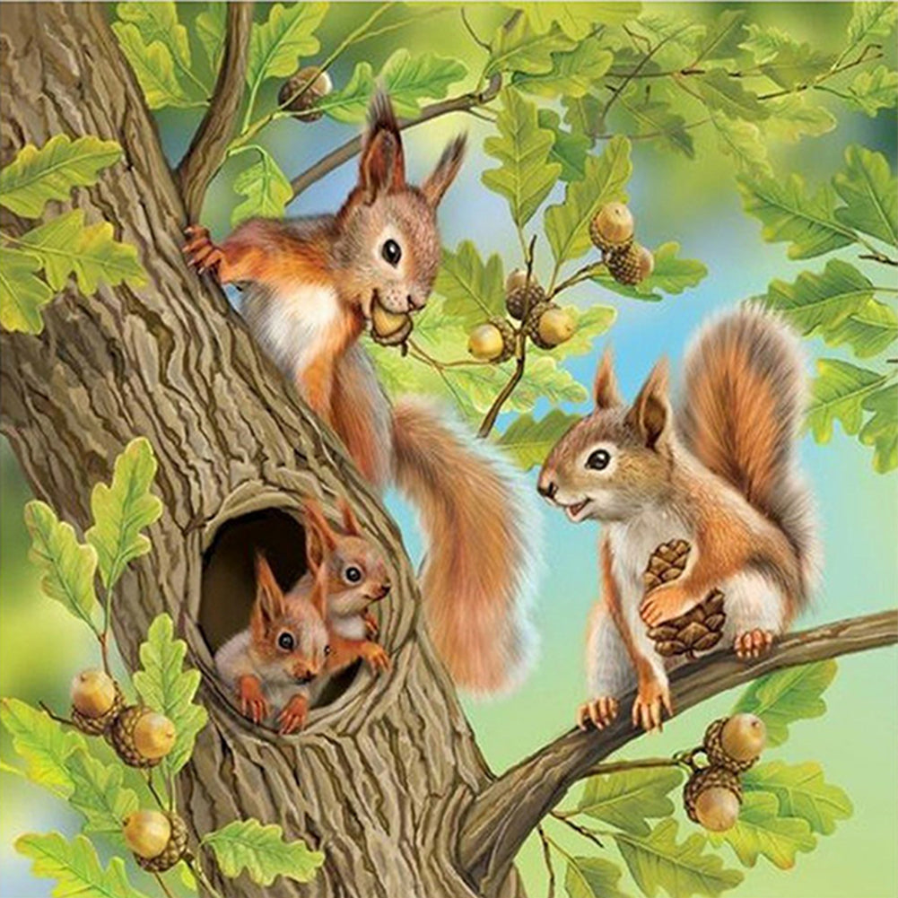 Squirrel - Full Square Drill Diamond Painting 30*30CM