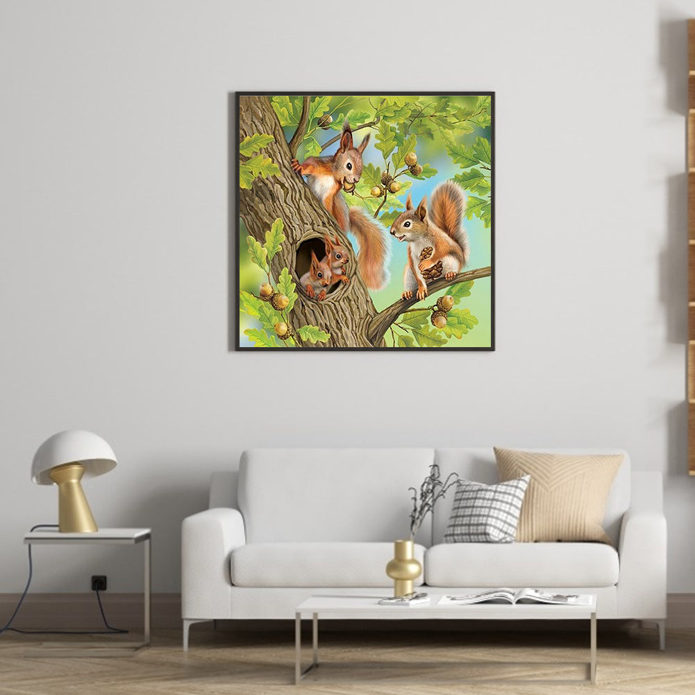 Squirrel - Full Square Drill Diamond Painting 30*30CM