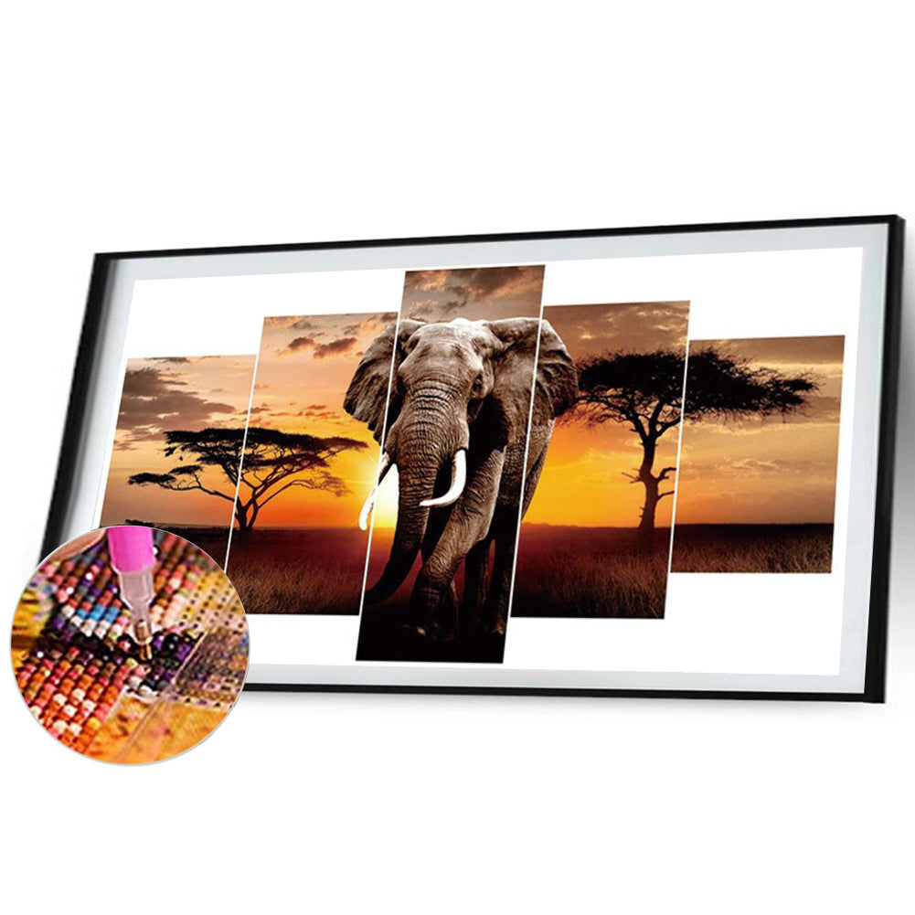 Tropical Elephant - Full Square Drill Diamond Painting 95*45CM