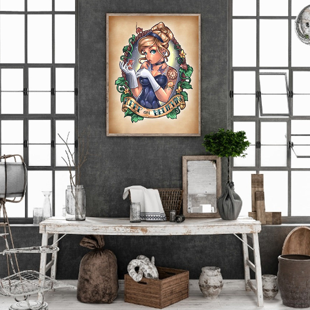 Cinderella - Full Round Drill Diamond Painting 30*40CM