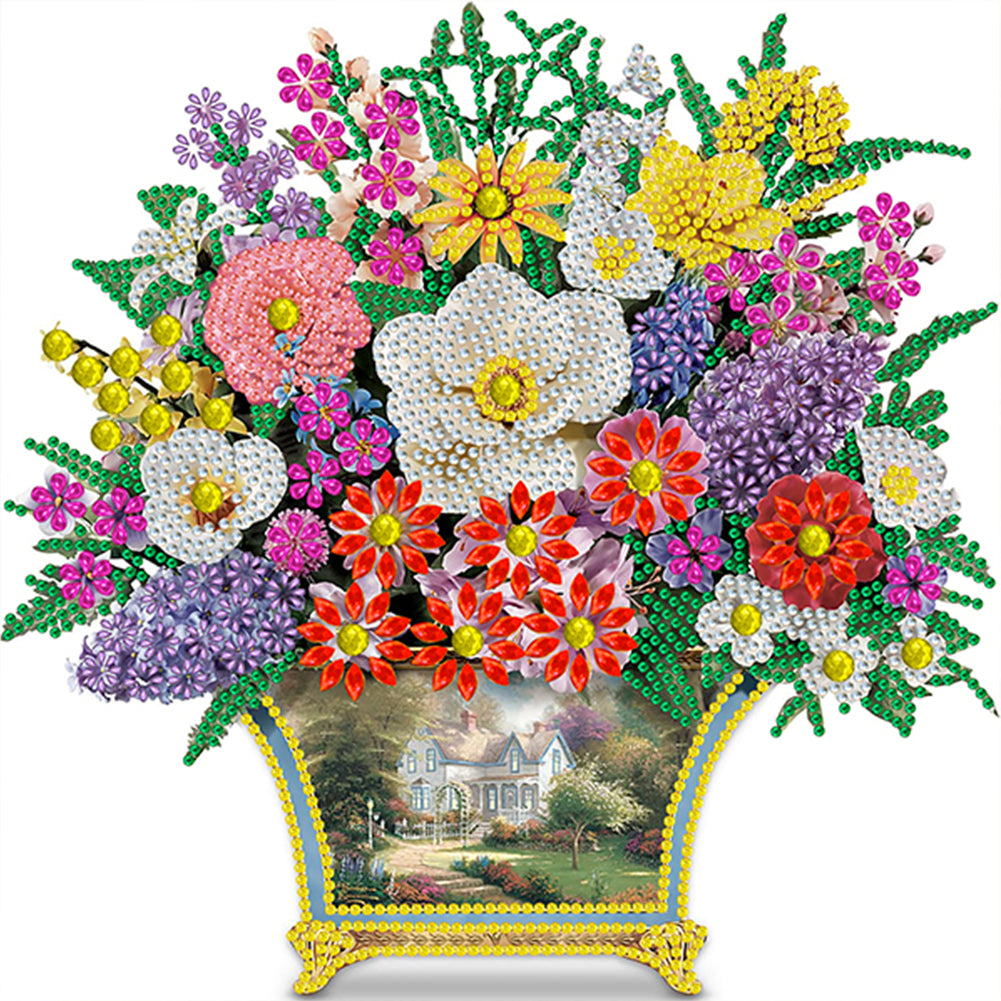 Exquisite Vase Bouquet - Special Shaped Drill Diamond Painting 30*30CM