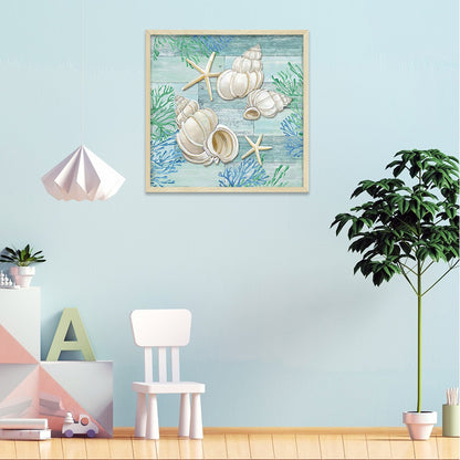 Shell Starfish - Full Round Drill Diamond Painting 30*30CM