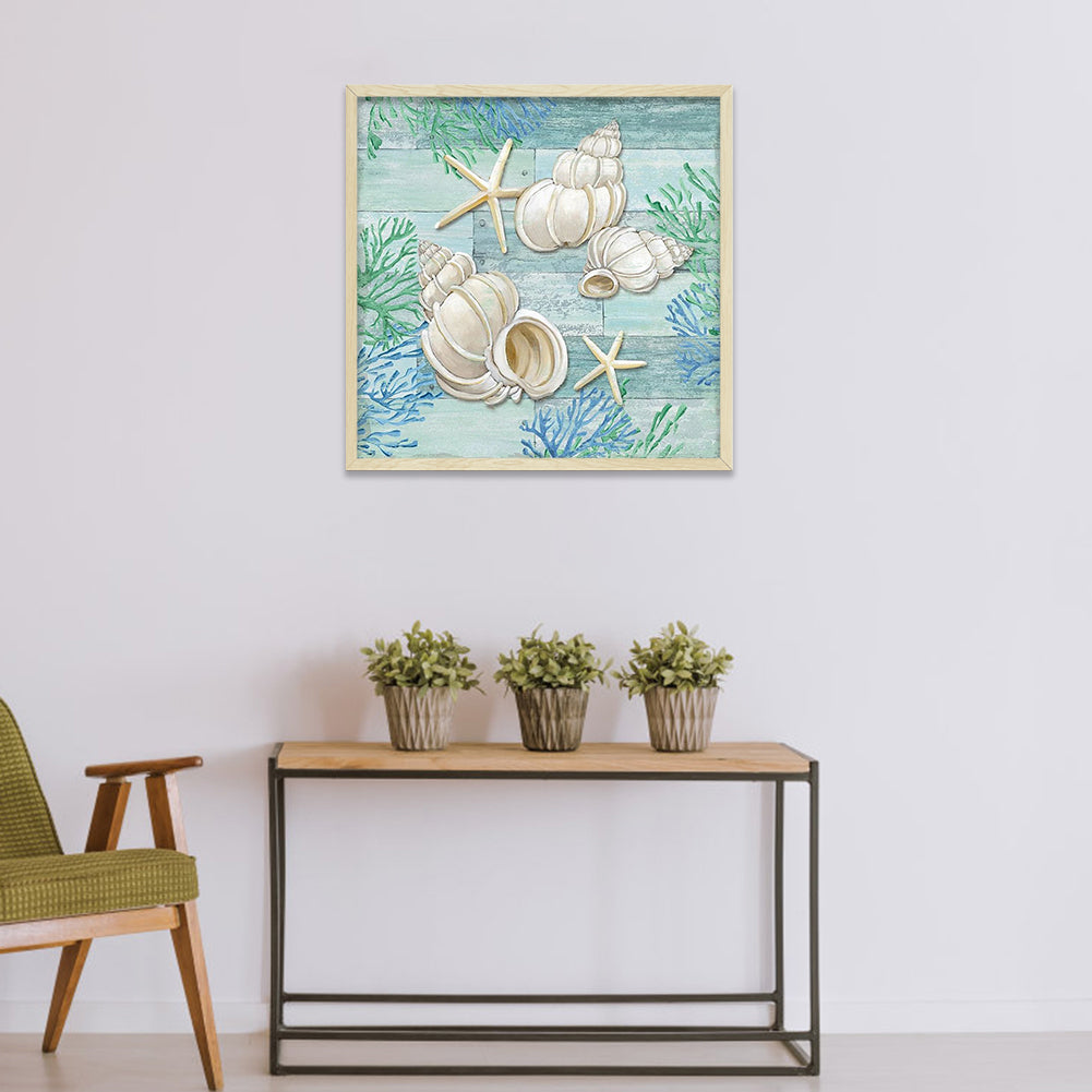 Shell Starfish - Full Round Drill Diamond Painting 30*30CM