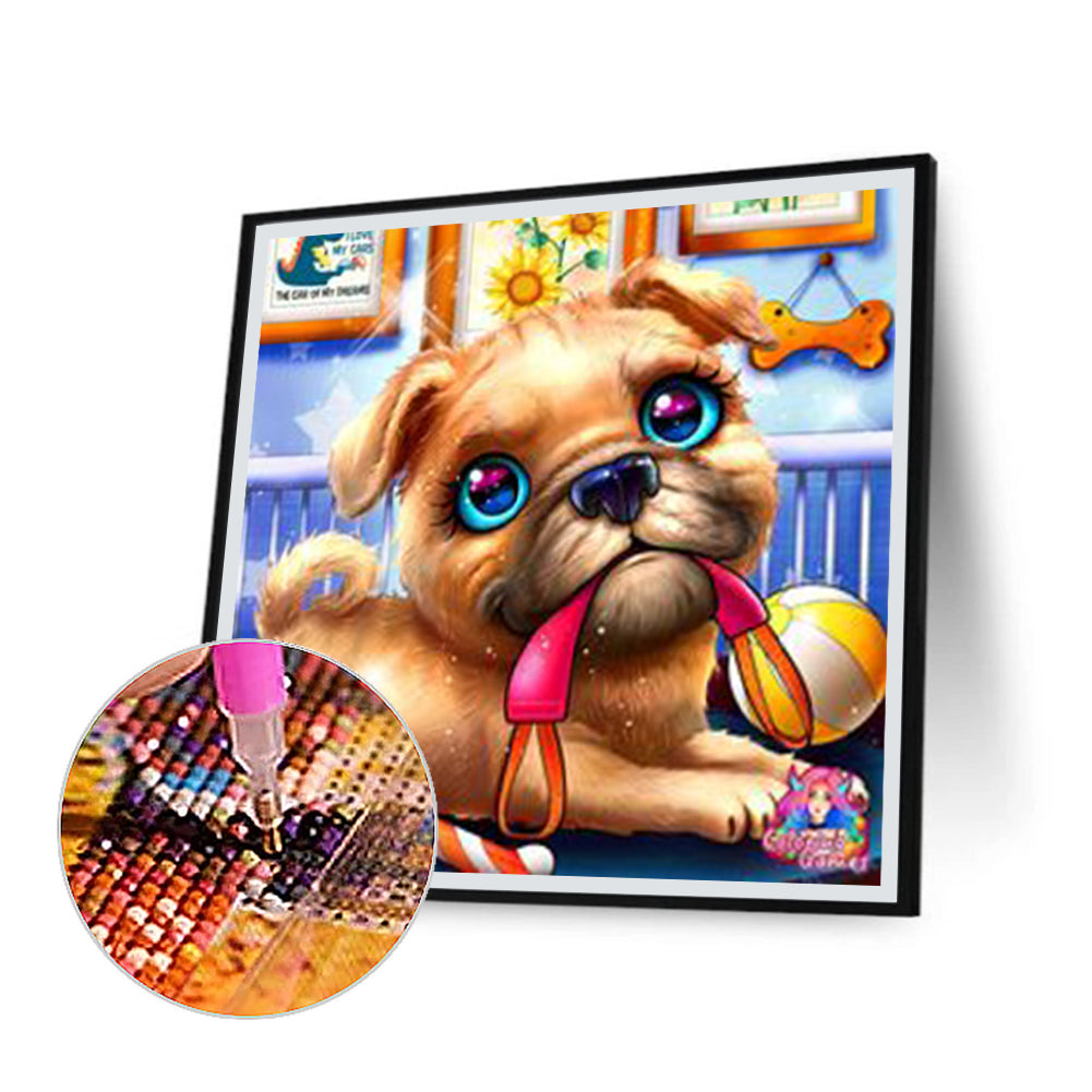 Naughty Dog - Full Round Drill Diamond Painting 30*30CM