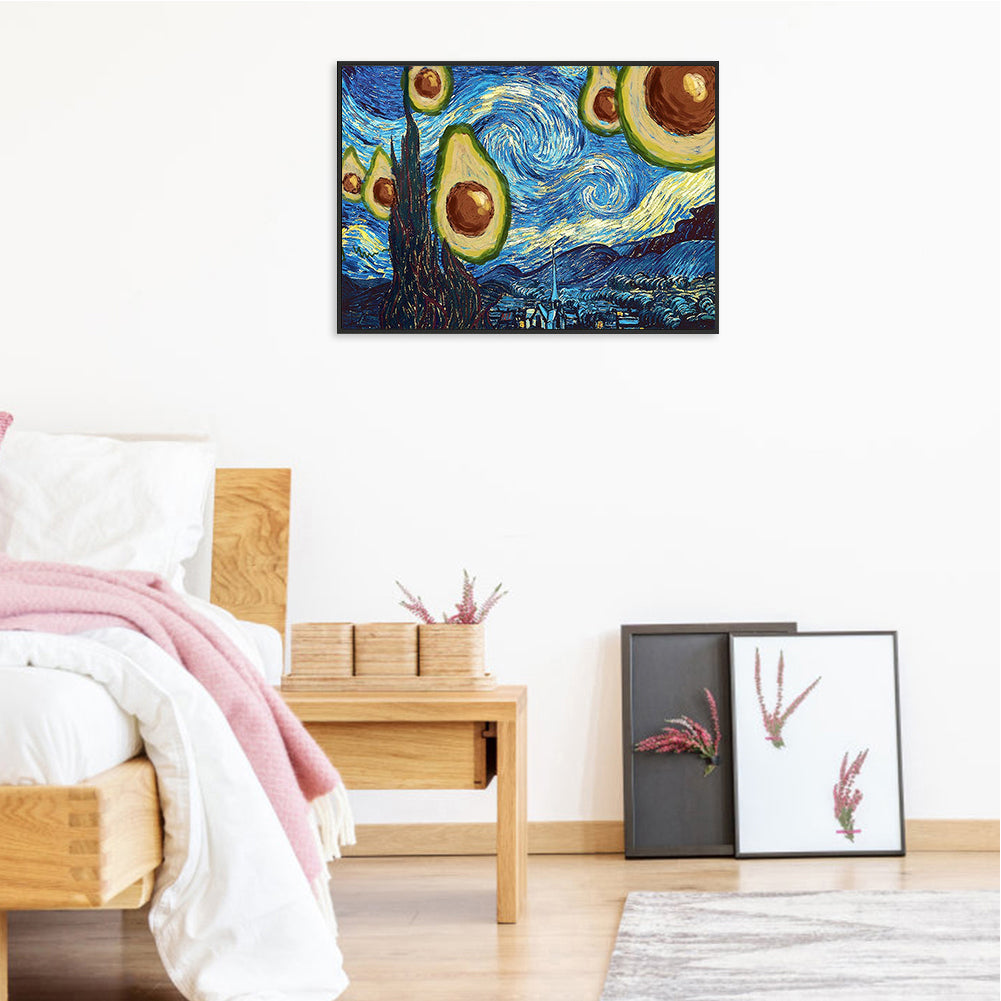 Avocado Star Map - Full Round Drill Diamond Painting 40*30CM