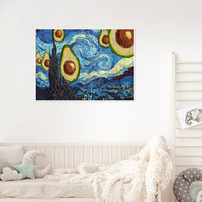 Avocado Star Map - Full Round Drill Diamond Painting 40*30CM
