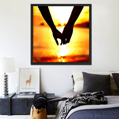 Couple Holding Hands - Full Round Drill Diamond Painting 30*30CM