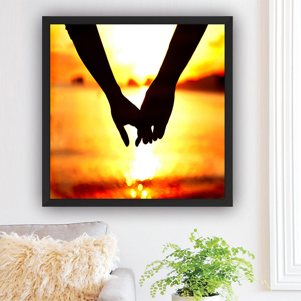 Couple Holding Hands - Full Round Drill Diamond Painting 30*30CM
