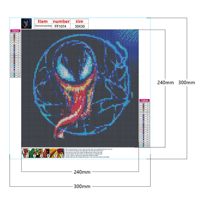 Venom - Full Round Drill Diamond Painting 30*30CM