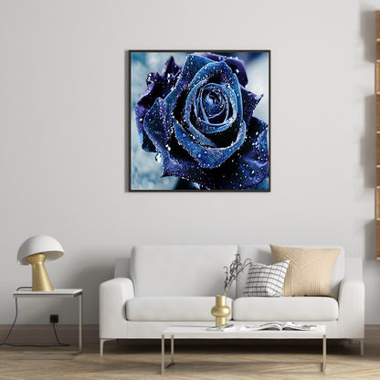 Blue Rose - Full Square Drill Diamond Painting 30*30CM