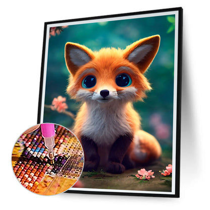 Cute Little Fox - Full Round Drill Diamond Painting 30*40CM