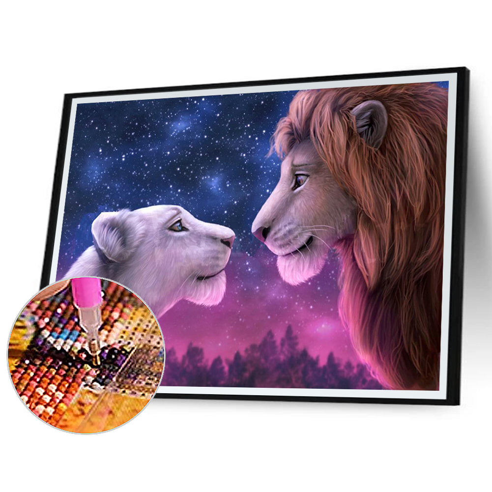 Lion King - Full Round Drill Diamond Painting 50*40CM