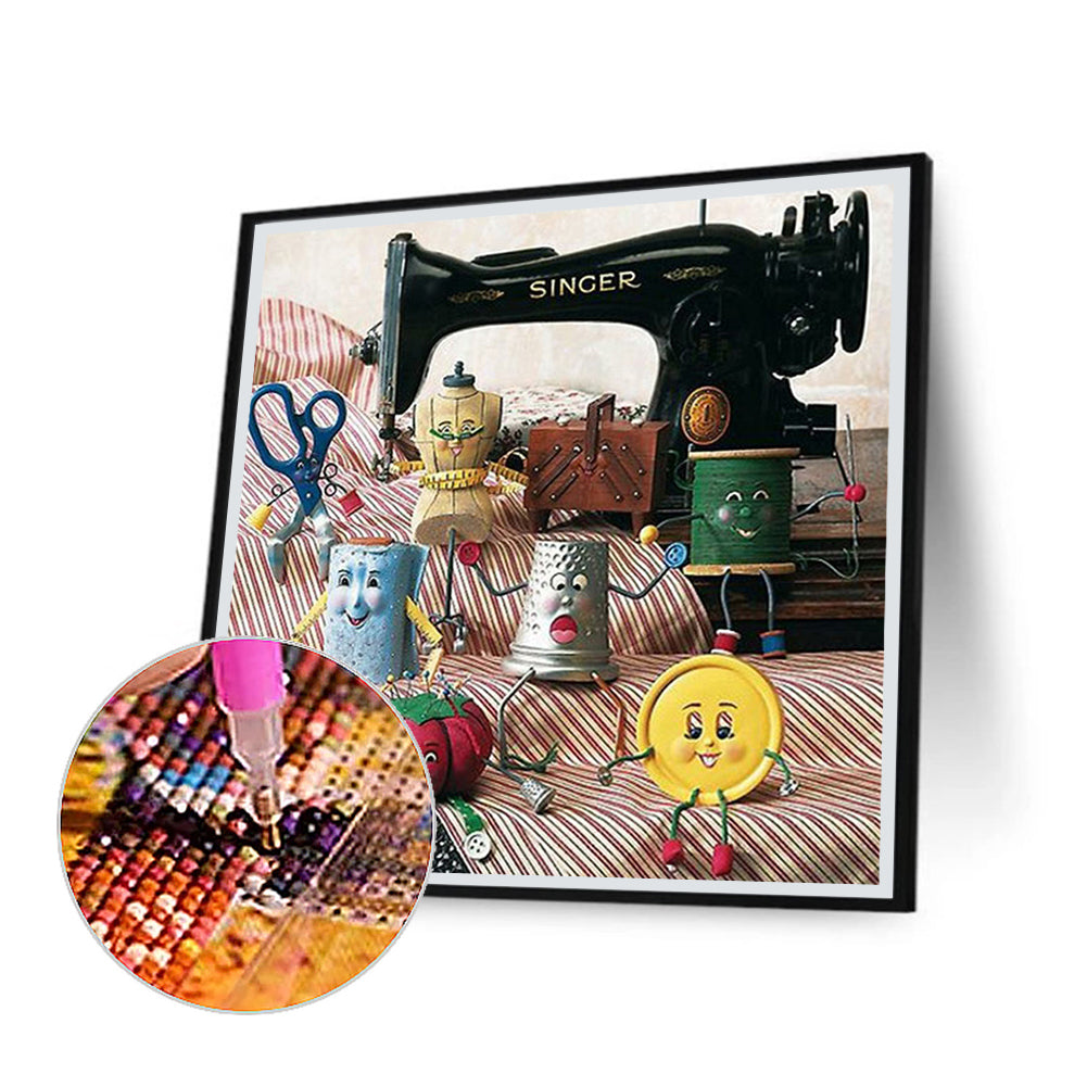 Sewing Machine - Full Square Drill Diamond Painting 50*50CM