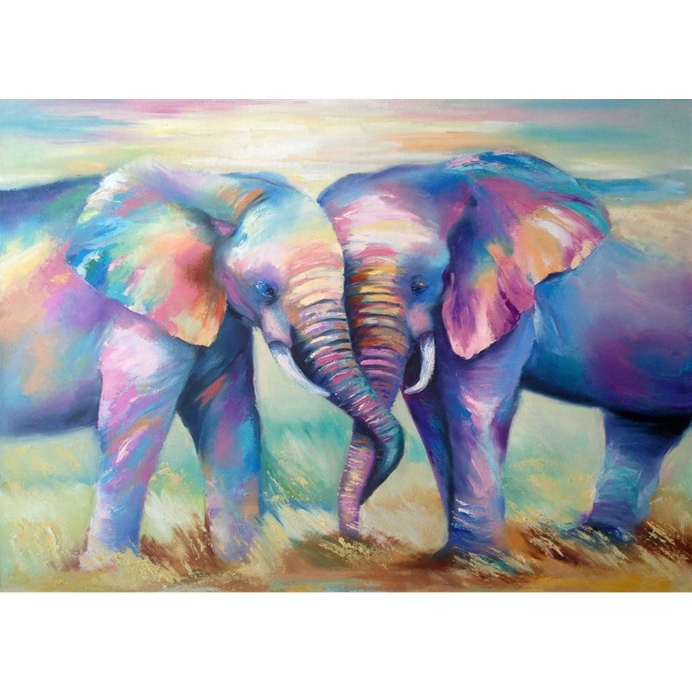 Elephant Family - Full Square Drill Diamond Painting 60*50CM