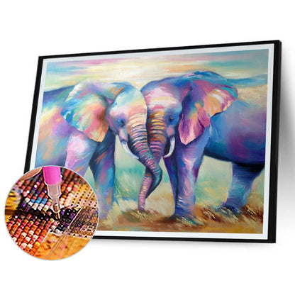 Elephant Family - Full Square Drill Diamond Painting 60*50CM