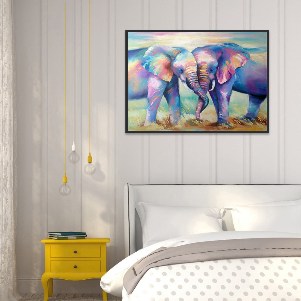 Elephant Family - Full Square Drill Diamond Painting 60*50CM