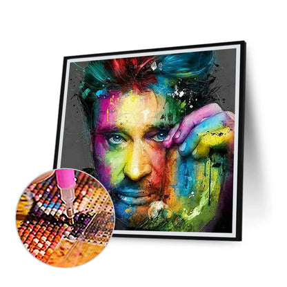 Rock Singer Johnny - Full Round Drill Diamond Painting 30*30CM