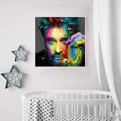 Rock Singer Johnny - Full Round Drill Diamond Painting 30*30CM