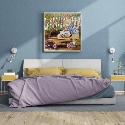 Child - Special Shaped Drill Diamond Painting 30*30CM