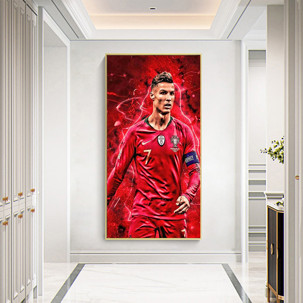Portuguese Football Player Ronaldo - Full Round Drill Diamond Painting 30*50CM