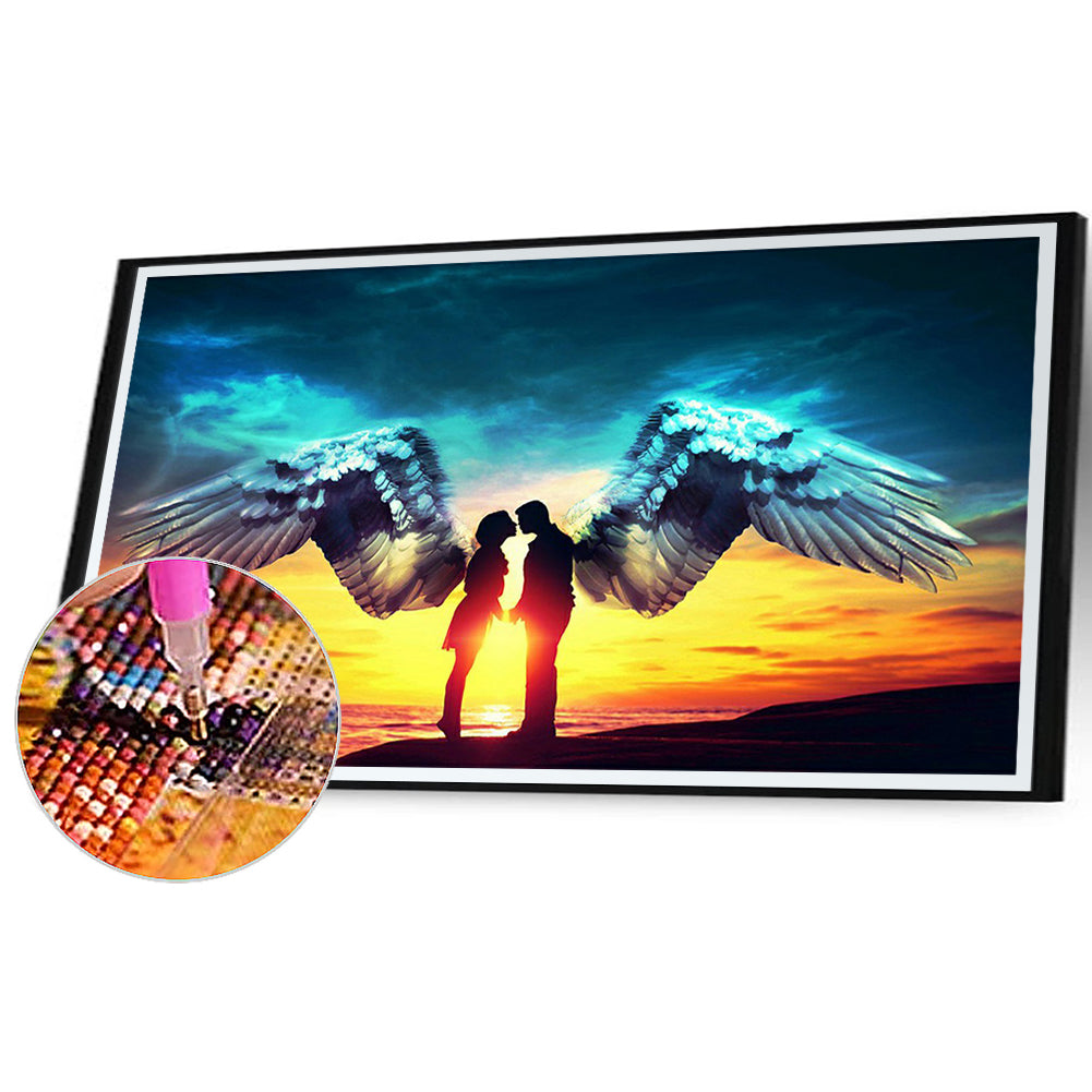 Angel Couple - Full Square Drill Diamond Painting 85*45CM