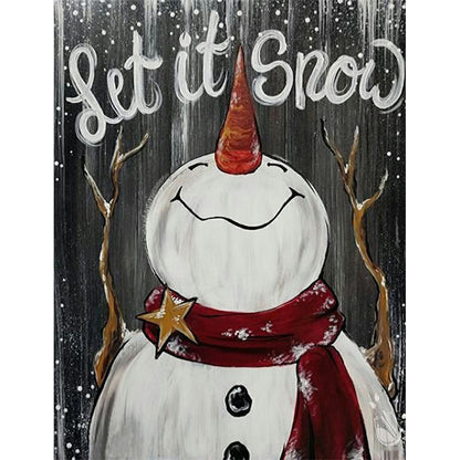 Winter Snowman - Full Square Drill Diamond Painting 30*40CM