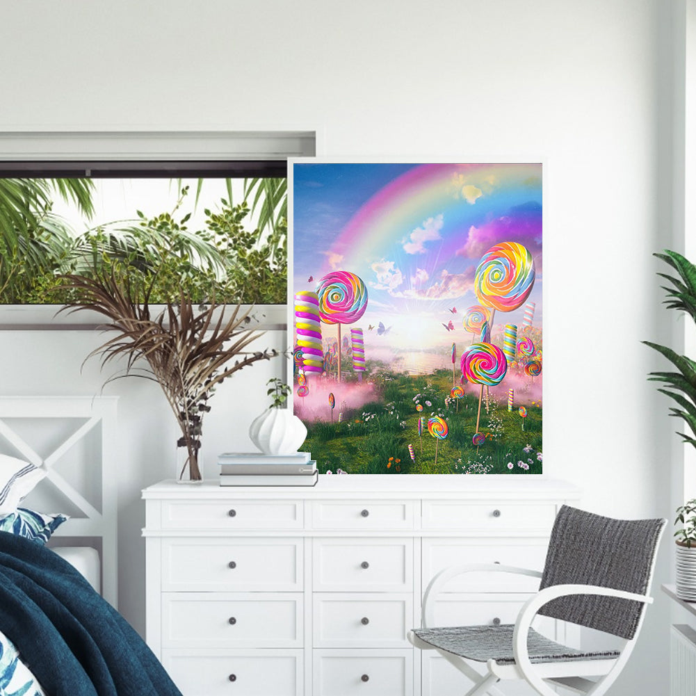 Rainbow Lollipop - Full Round Drill Diamond Painting 30*40CM