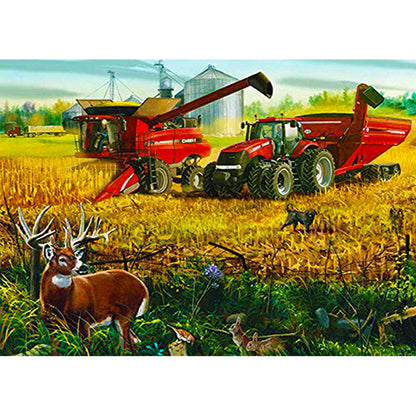 Tractor - Full Round Drill Diamond Painting 40*30CM