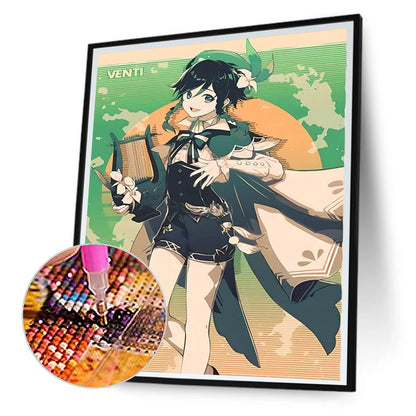 Genshin Anime - Full Round Drill Diamond Painting 30*40CM