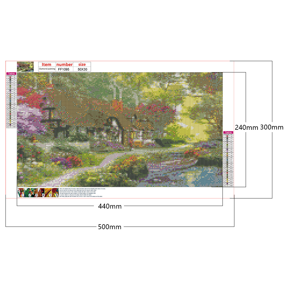 Village House - Full Square Drill Diamond Painting 50*30CM