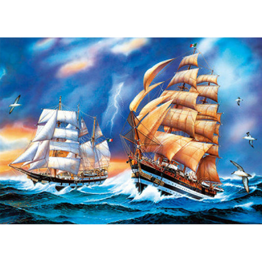 Sailing Boat - Full Square Drill Diamond Painting 40*30CM