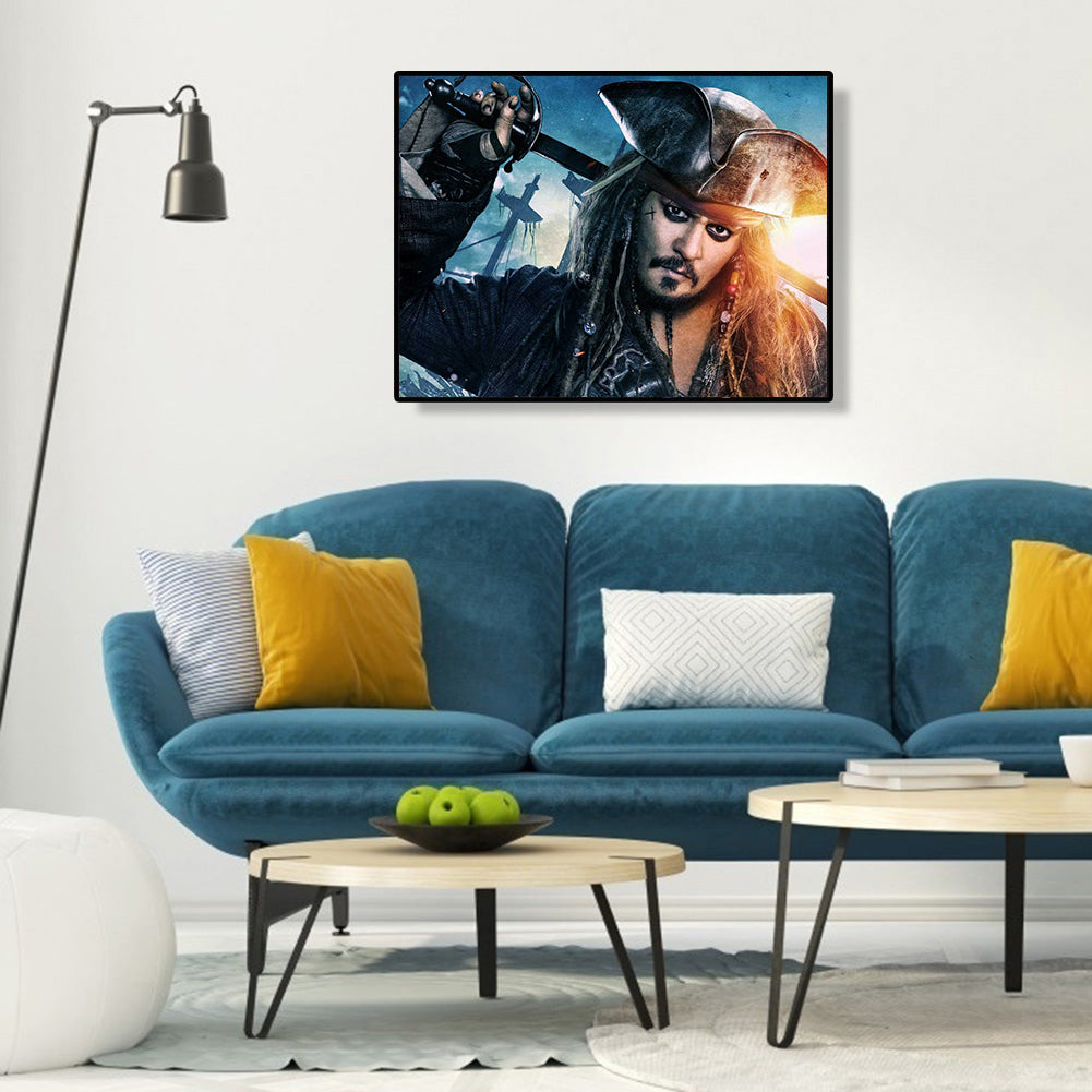 Pirate Captain Jack - Full Square Drill Diamond Painting 40*30CM
