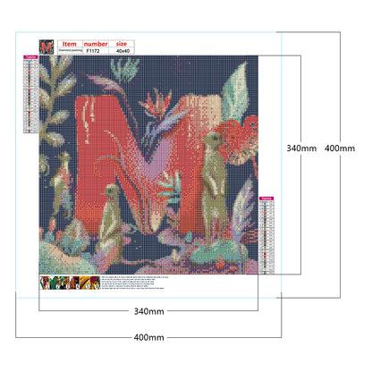 Ocean Letter M - Full Square Drill Diamond Painting 40*40CM